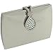 Compact Mirror Silver Tone Polished Envelope Mirror With Crystal Set Lever Opener SC966