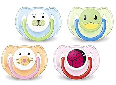Philips AVENT - SCF182/23 - Sucettes - 2 Décorées Animal - Silicone - 6-18 Mois Modèle et couleur aléatoire