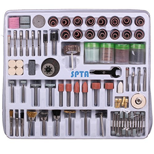 SPTA 216tlg Zubehörset fur Dremel,Proxxon Dremel Kabelgebundenes Multifunktionswerkzeug Schleifen, Schleifen, Polieren--3mm Schaft