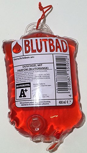 Duschgel als Blutkonserve, Blut Katheter 400ml – mal eine andere Verpackung - 3