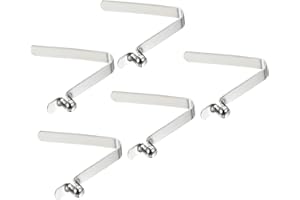 PATIKIL 6.5x5mm Kayak Paddle Snaps, 5 Pack Pole Push Button Spring Clips Steel Hollow Button Locking Tube Single Pin for Camping Awning Tent Pole