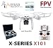 Produktbild efaso Quadcopter MJX X101 FPV WiFi Drohne mit 2.0 MP 720p HD-Kamera C4018 im hochwertigen Alukoffer - Mit One key return, Flip-Funktion, LED Beleuchtung, 2 Geschwindigkeiten und Rotorschutz