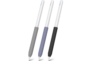 NIUTRENDZ Pack de 3 Poignées en Silicone pour Apple Pencil 2e génération & USB-C et Apple Pencil Pro Poignée Design Ergonomique Gaine de Protection (Blanc + Bleu Nuit + Vert pin)