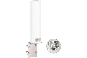 Superbat Antena Exterior 4G LTE 12dBi para Montaje En Pared 698-2700MHz, Antena Barril Omnidireccional Conector Tipo N Hembra para Router 4G LTE, Gateway Celular, Amplificador De Señal Celular etc