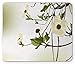 Price comparison product image Dogwood Flower Mouse Pad, Meadow Blossom Rural Idyllic Plants Mystique Fresh Buds of Woods, Standard Size Rectangle Non-Slip Rubber Mousepad, Pale and Olive Green