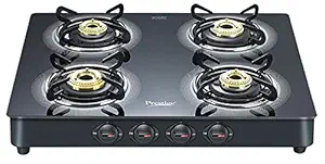 Prestige Royale Plus Aluminum 4 Burner Gas Stove, Black (40308)