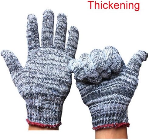 hongjiaxu Level 5 Hand Protection Gray Food Grade Cut Proof Glove Comfortable Industrial Nylon Safety Work Gloves Thickening Cut Resistant Kitchen Gloves Cotton High Performance Migrant Workers Lightweight Wear Resistant ( Color : Thickening , Size : 1 pairs )