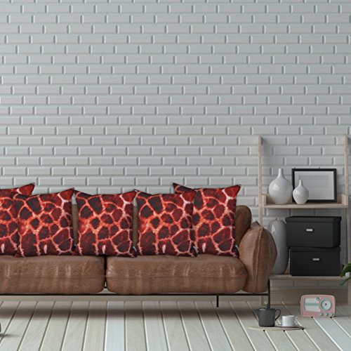 Dekorativer Kissenbezug/Kissenhülle 60cm x 60cm GIRAFFE Hochwertiger Dekokissen-Bezug fmit Giraffen-Fell-Muster für Couch, Bett oder Sofa von Sunburst Outdoor Living – Nur Bezug, Ohne Kissen - 2