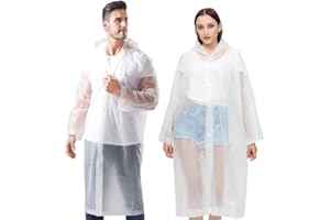 AOYINFE 2 Stück Regenponcho Regenmantel Herren Damen, Wiederverwendbar Regenbekleidung Regencape Regenjacke Wasserdicht für Disney, Wandern, Radfahren, Camping und Reisen