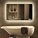 Produktbild Anten 19W 80x60cm Sensor-Touchfeld Badspiegel Spiegelleuchte mit Beleuchtung Natrualweiß 4000-4500K AC110-240V Sensor Wandspiegel Sensorleuchte Wandspiegel Eckig LED Litch,Dick:4cm [Energieklasse A+]