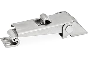 Ganter Normelemente Tension Latches - GN 831-100-S-NI-1 | with Safety | Stainless Steel | Pack of 1