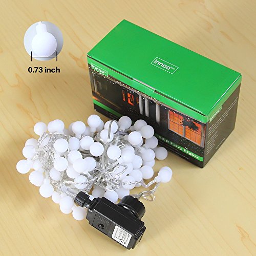 InnooTech LED Globe Lichterkette Innen Deko Glühbirne 10 Meter 100er Warmweiß DC 31V - 7