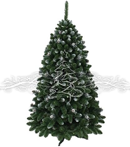 Premium Pine Gold with White Ends and Pinecones 150 cm - High Quality Artificial Christmas Sapling with stand included
