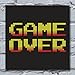 Produktbild Game Over Kunstdruck auf Leinwand print. Retro 80 's Arcade-Spiel Stil Artwork 30 x 30 cm