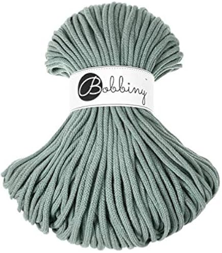 Bobbiny Corde Macramé Tressée Premium 5mm Sable (Sand) 100m - Coton Doux Et Certifié OEKO-TEX