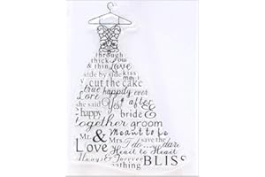 YFairy - Clear Stamp, Wedding Dress, DIY, Silicone, Cling Seal, Scrapbook, Embossing Album Decor Craft