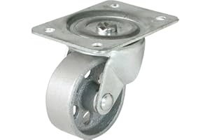 Shepherd Hardware 9780 3-Inch Cast Iron Swivel Plate Caster, 250-lb Load Capacity