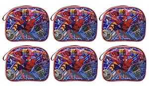 Aarvi Sling Bag for Kids, Birthday Return Gifts, Picnic Bag for Girls / Boys (Set of 6) (Spiderman)