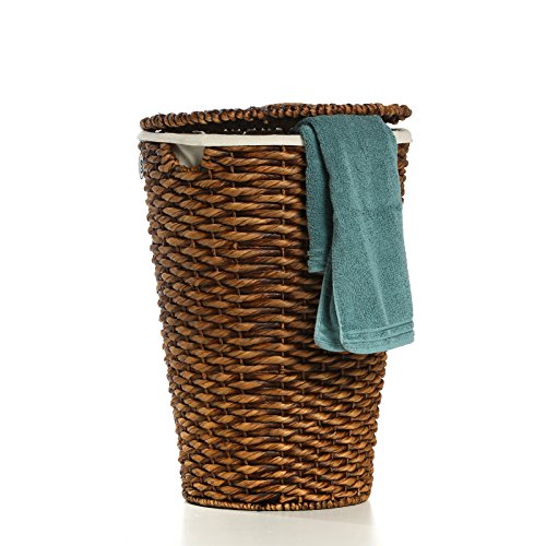Casa Mina Wäschekorb Wäschebox Wäschesammler aus Wasserhyazinthe "Akita" braun 54cm