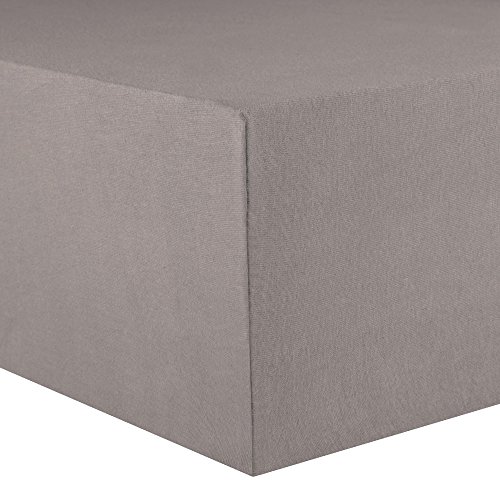 Spannbettlaken Jersey Baumwolle | viele Farben alle Größen | Spannbetttuch für Standardmatratzen | 140 x 200 bis 160 x 200 CelinaTex 0002793 Lucina dunkel-grau - 2