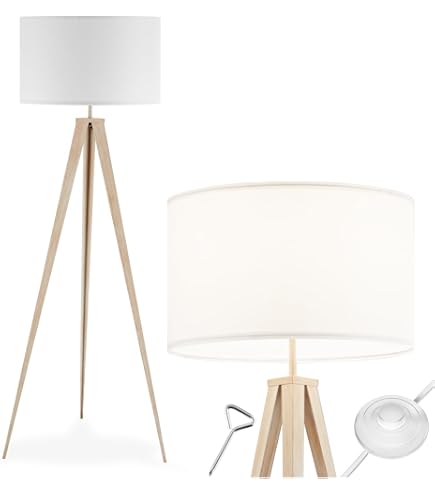 lux.pro Lampada da Terra Alta 140 cm Piantana con 3 Fonti di Luce Senza