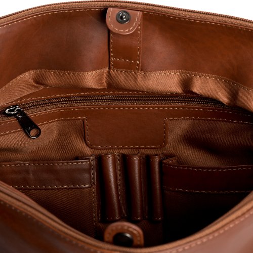 FEYNSINN   Messenger bag ASHTON - Herren Umh  ngetasche XL gro   Ledertasche 15 4 Zoll Laptop - Laptoptasche Herrentasche echt Leder hellbraun-cognac