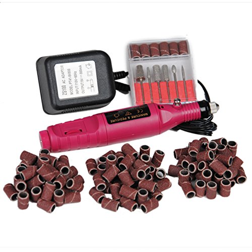 Fashion Gallery Electric Pen UV Acrylic Nail Art Tips Design Machine Drill 6 Bits Buffer Block