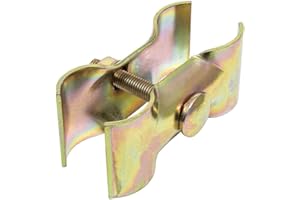 Zaundirekt 10 Stück Bauzaun Verbindungsschelle I 42 x 42mm I Mobilzaun I Verbinder I Schelle I Bauzaunschelle I Baustelle I Absicherung