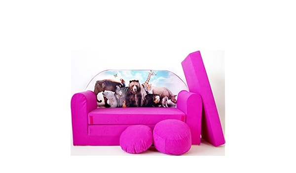 H8 Childrens Sofa Baby Sofa Mini Couch Bed Pouffe Pillow 3 In 1