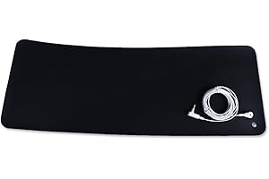 Aituo - Tappetino antistatico per la salute, universale, in PU, 25 x 68 cm, con cavo di messa a terra, lunghezza cavo: 4,5 m