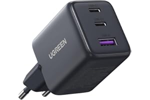 UGREEN Cargador USB C 30 W, Adaptador iPhone de 3 Puertos (2C+1A) GAN II Compatible con iPhone 17 Pro MAX Air 16/15/14; Galaxy S25/S24; Google Pixel 10/9/8 etc