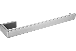 Flybath Towel Rail SUS 304 Stainless Steel Long Towel Ring Kitchen Bathroom Hand Towel Holder Hanger Wall Mounted 35 Cm / 14 Inch, Brushed Finish