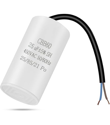 Lumonic condensatore di avviamento 416.10.85 B [incl. spina 6,3x0,8mm] | condensatore motore 7µF 425V 30x56mm I condensatore in custodia di plastica i