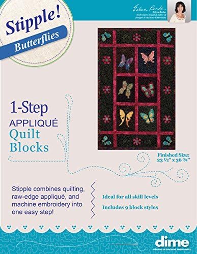 One Step Quilting &amp; Applique Stipple Butterflies by Designs in Machine Embroidery for Embroidery Software by Designs in Machine Embroidery