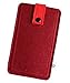 Produktbild Dealbude24 Filz-Tasche in Rot für Nokia 150, Hochwertige Handy-Hülle, Schutz-Cover mit Herausziehband und Drucknopf, reißfestes Schutz-Etui - XS