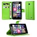 Produktbild Nokia Lumia 630 / 635 Hülle in GRÜN von Cadorabo - Handyhülle mit Kartenfach und Standfunktion / 635 Case Cover Schutzhülle Etui Tasche Book Klapp Style in MINZ GRÜN