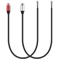 2 Paia Connettori RCA Maschio In Rame Non Saldati Per Audio/AV - Terminali A Vite