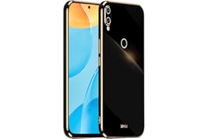 HONLEN Etui do HONOR 8X (6.5" Inches), miękka silikonowa pokrywa TPU, konstrukcja ramy galwanicznej - czarny