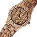 Price comparison product image Wooden Wrist Watch, iHee Bewell ZS-W086B Lightweight Men Wood Analog Quartz Watch, Movement Day Display Retro Wooden Smart Watch (Zebrawood)