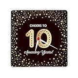 Designer Panda, Cheers to 10 Amazing Years Printed Light Weight Wall Clock 8 inches