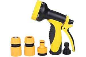 COEAYO Hose Pipe Spray Gun Garden - High Pressure Water Gun 8 Adjustable Watering Patterns Suitable for Watering Plants Washing Cars and Showering Pets