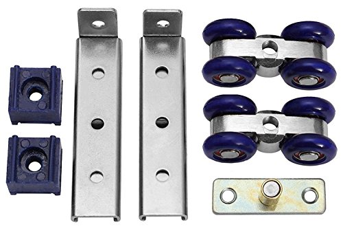 Preisvergleich Produktbild Schiebetürbeschlag für 20mm Laufprofil Laufrollen Holztür Schiebetür Beschlag