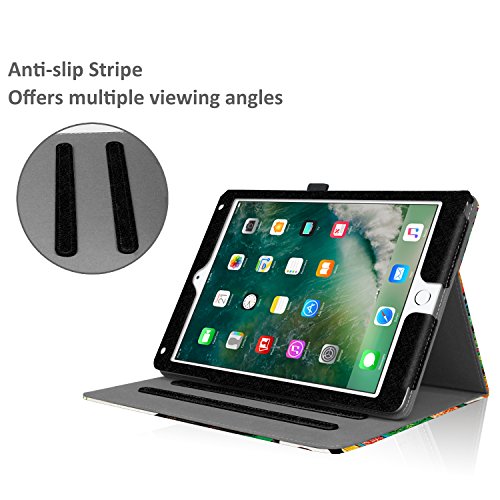 WizFun Folio Hülle Schutzhülle Tasche Case Cover mit Auto Schlaf / Wach Funktion für 9.7 Zoll Apple iPad 9.7 2017 / iPad Air 2 / iPad Air Tablet, LuckyTree - 3