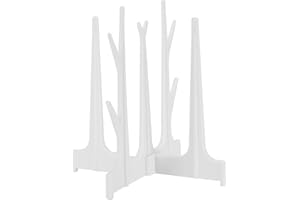 Germerse Rastrelliera Multifunzionale, ripiano per Prodotti Si asciuga Rapidamente Decorazione squisita Ramo Design Plastica Alimentare di Grande capacità per asciugare biberon(White)
