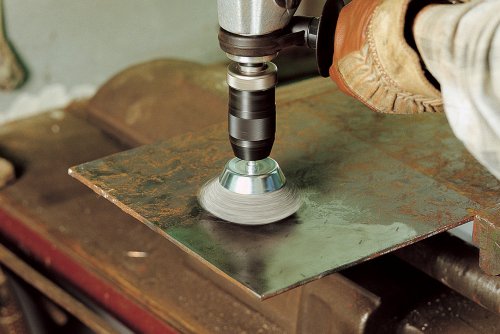 wolfcraft Topf-Drahtbürste Ø 80 mm, Sechskant-Schaft (6.35 mm), 2109000 - 4