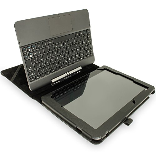 igadgitz Schwarz PU Ledertasche Hülle Folie für Asus Transformer Pad TF103C 10,1 Zoll mit Multi-Winkel Betrachtungs + Stylus-Stift Elastischen Halter + Displayschutzfolie - 3