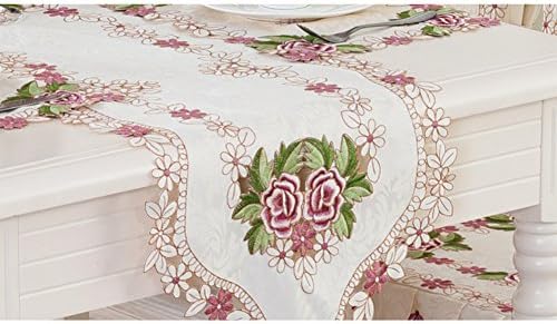 Pastoral embroidery table runner/Hollow out/tea table runner / TV cabinet cover/ long placemats/bed runner/ table runner-A 38x138cm(15x54inch)