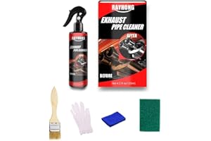 Hiessgozy 120 ml Kit de nettoyage de tuyau d'échappement de voiture antirouille multi-usages Spray d'entretien de voiture métal dérouillage tuyau moto nettoyage