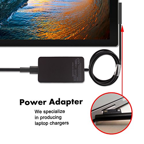 Power-pro neu Extra lang 180cm 65W 15V 4A Microsoft 1706 inkl. USB 5V 1A passt Netzteil Ladegerät AC-Adapter mit 6 Fuß Netzkabel für microsoft surface book i5 i7 - 5