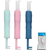3 Pcs Sewing Machine Needle Threader Automatic Quick Threader Green Violet Pink Plastic DIY Sewing Tool Easy To Use